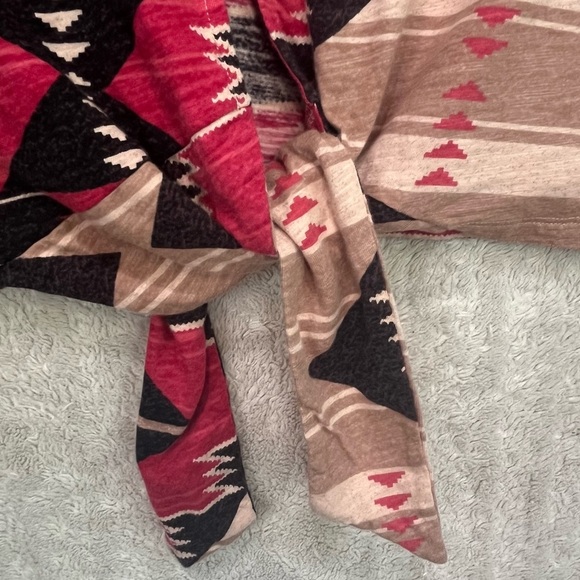 Lauren Ralph Lauren Aztec Top Front Waist Tie Top Sleeve Sz 2X Southwestern - Picture 4 of 14